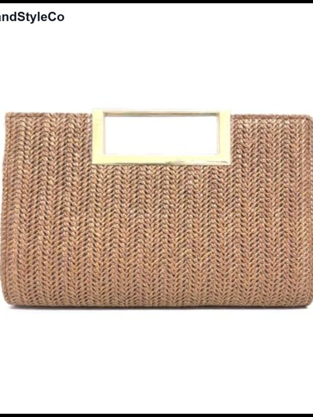 Straw Clutch Crossbody Bag Woven Wicker Handbag Detachable Chain